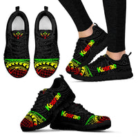Kosrae Sneakers - Kosrae Flag Micronesia Reggae Style - Polynesian Pride