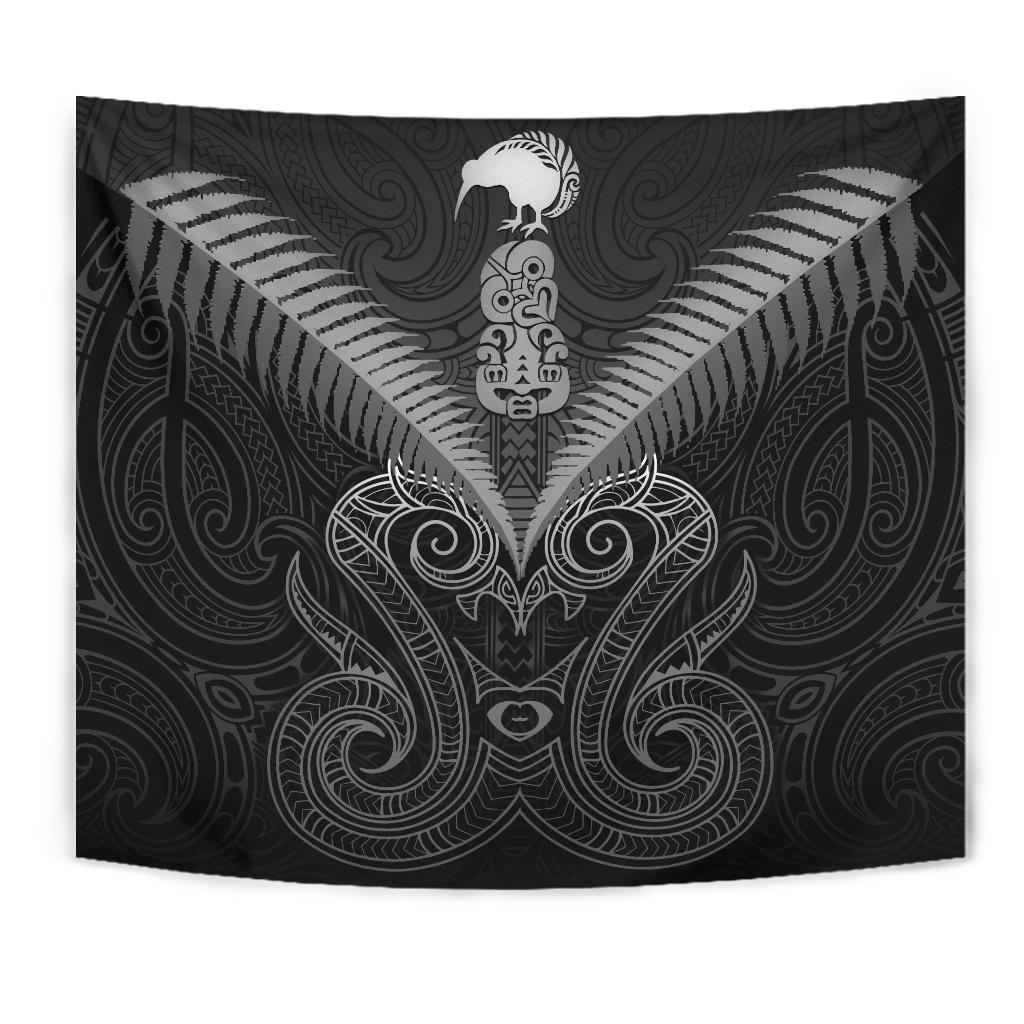 Maori Manaia New Zealand Tapestry Gray - Polynesian Pride