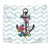 Anchor Hibiscus Tapestry Wall Tapestry White - Polynesian Pride