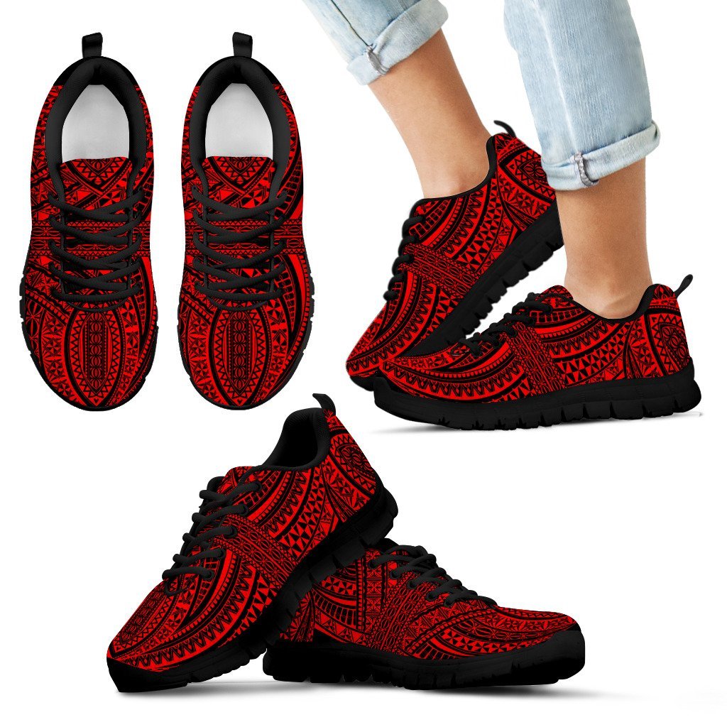 Polynesian Sneakers Red Kid's Sneakers - Black - 5 Black - Polynesian Pride