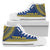 Tokelau High Top Shoes - Polynesian Flag Chief Version Unisex White - Polynesian Pride