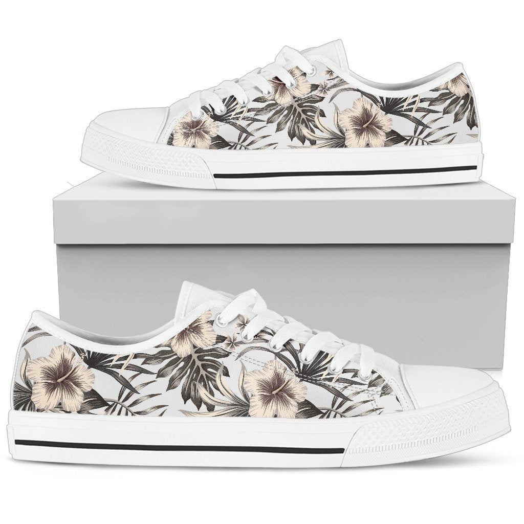 Hawaii Grey Hibiscus Low Top Shoe - Polynesian Pride