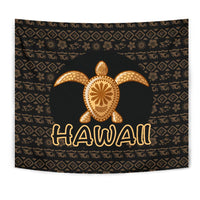Hawaii Turtle Golden Tapestry - Polynesian Pride