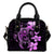 Hibiscus Plumeria Mix Polynesian Violet Turtle Shoulder Handbag One Size Violet - Polynesian Pride