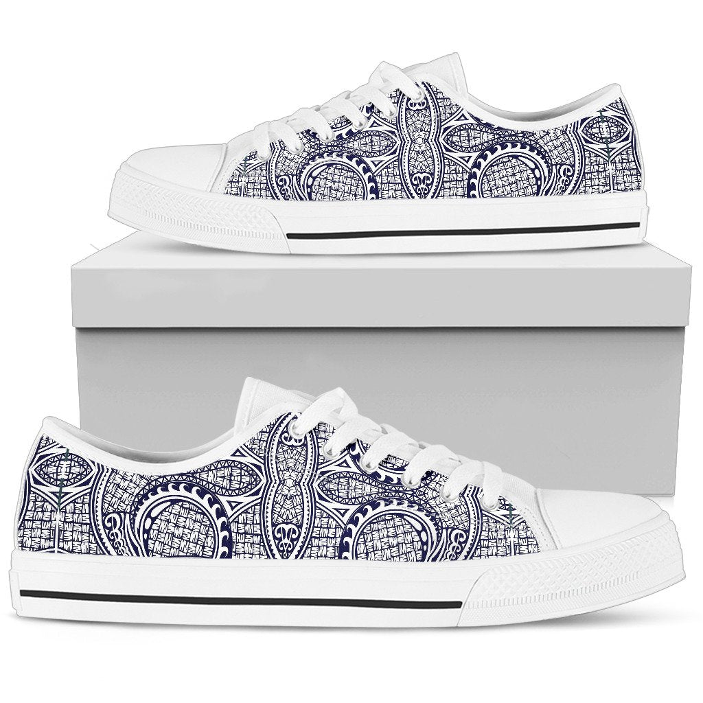 Polynesian Low Top Shoe Blue And White - Polynesian Pride