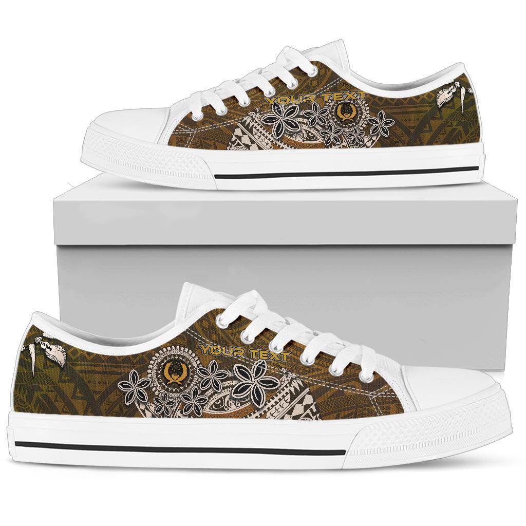 Pohnpei Custom Personalised Low Top Shoes - Polynesian Boar Tusk - Polynesian Pride