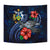 Solomon Islands Polynesian Tapestry - Blue Turtle Hibiscus - Polynesian Pride