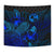 Tonga Tapestry - Turtle Hibiscus Pattern Blue - Polynesian Pride