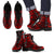 Niue Leather Boots - Polynesian Tattoo Red Red - Polynesian Pride