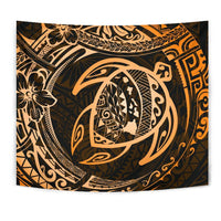 Hawaiian Turtle Polynesian Gold Tapestry - Polynesian Pride