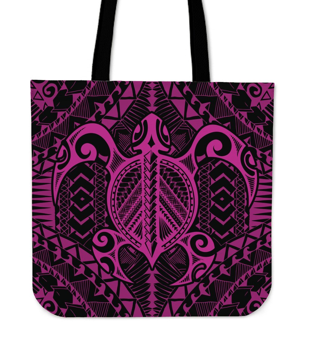 Polynesian Turtle Tote Bag (Pink) A6 Tote Bag One Size Pink - Polynesian Pride