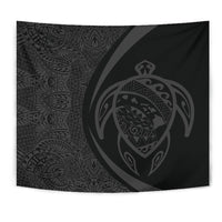 Hawaii Turtle Map Polynesian Tapestry - Gray - Circle Style - Polynesian Pride