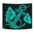 Anchor Turquoise Poly Tribal Tapestry Wall Tapestry Turquoise - Polynesian Pride