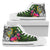 Tuvalu High Top Shoes - Turtle Plumeria Banana Leaf Unisex White - Polynesian Pride