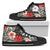 Hawaii Black Hibiscus High Top Shoe Womens High Top Black - Polynesian Pride