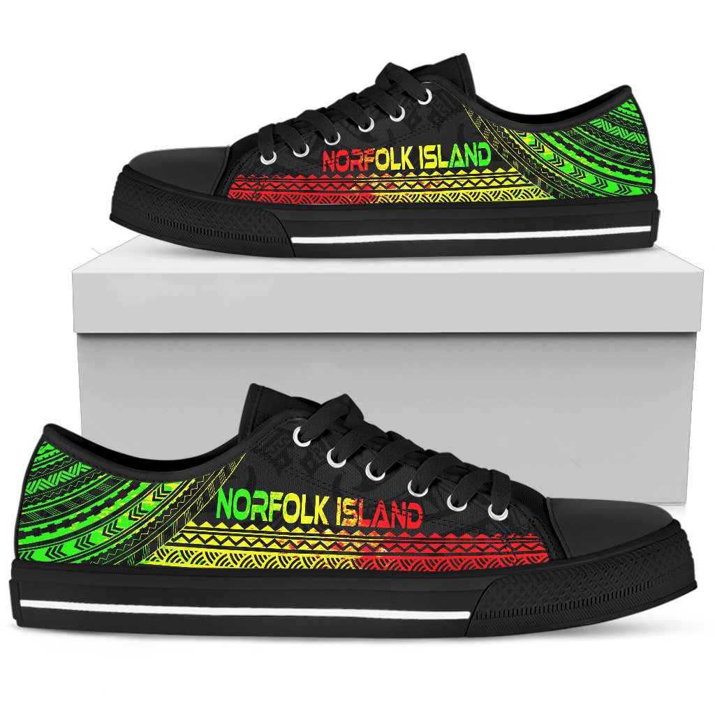 Norfolk Island Low Top Shoes - Polynesian Reggae Chief Version - Polynesian Pride