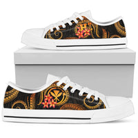 Polynesian Hawaii Low Top Shoe - Gold Plumeria - Polynesian Pride