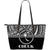 Chuuk Leather Tote Bag - Black White Style Black - Polynesian Pride