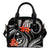 Guam Polynesian Shoulder Handbag - Black Plumeria One Size BLACK - Polynesian Pride