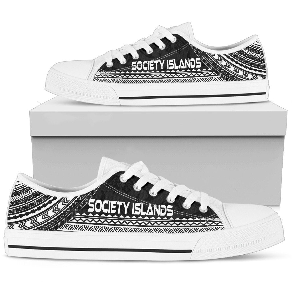 Society Islands Low Top Shoes - Polynesian Black Chief Version - Polynesian Pride