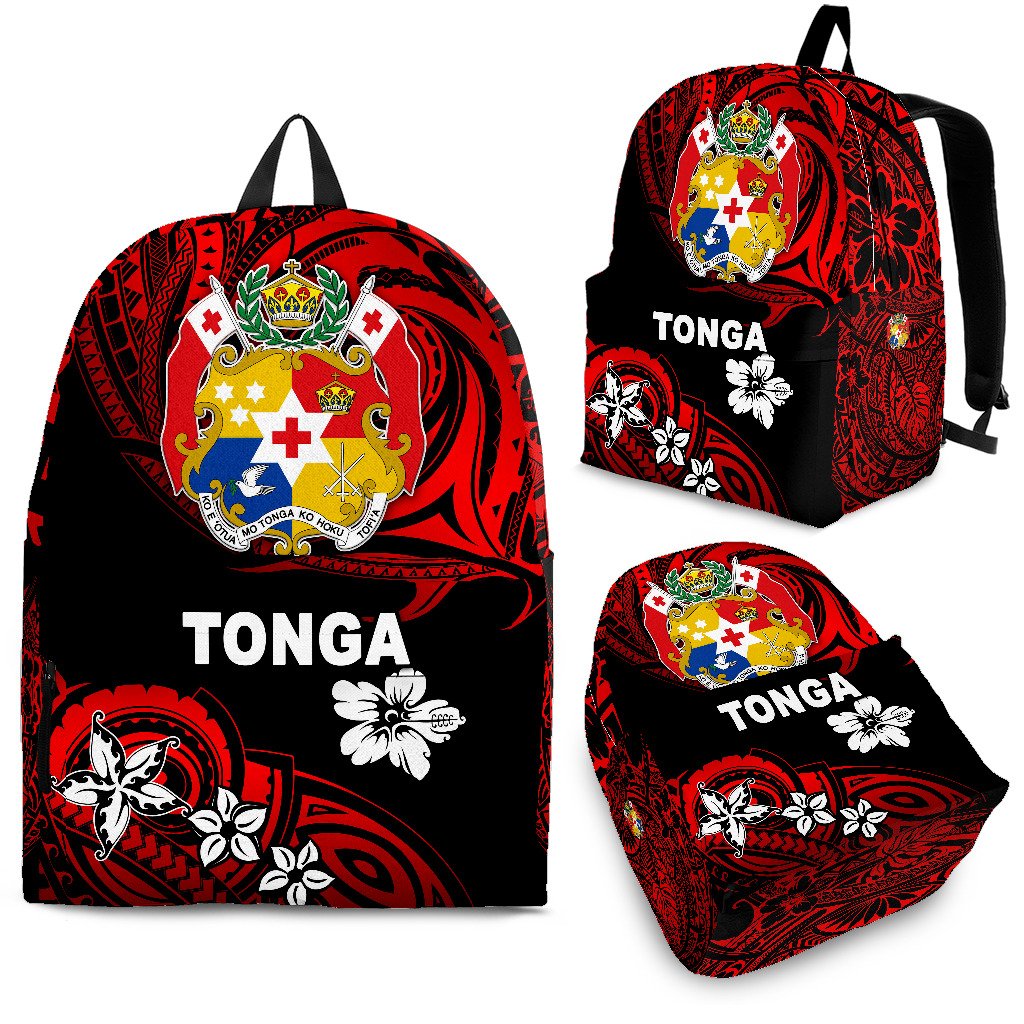 Mate Ma'a Tonga Rugby Backpack Polynesian Unique Vibes - Red Red - Polynesian Pride