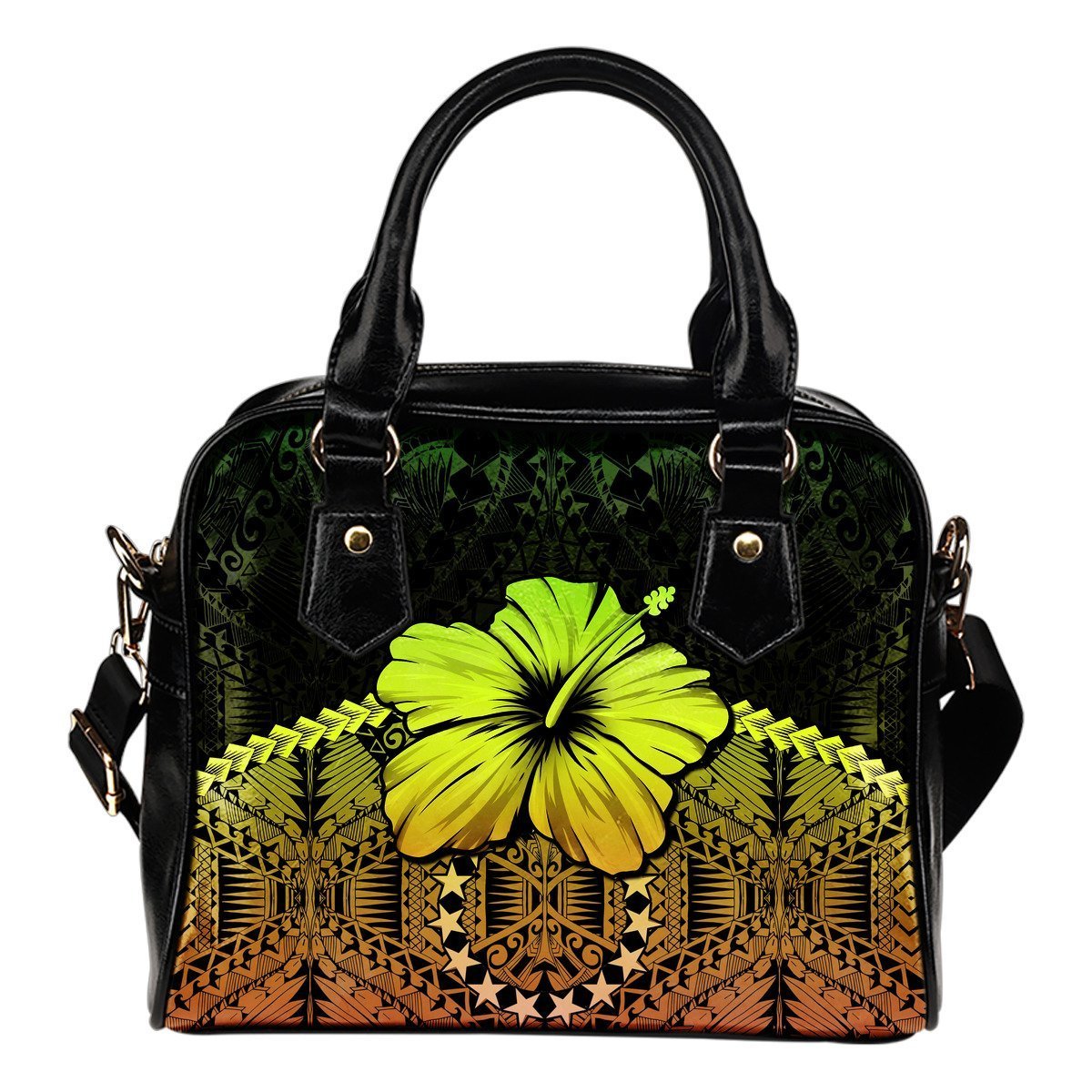 Cook Islands Shoulder Handbag - Hibiscus (Reggae) One Size Reggae - Polynesian Pride