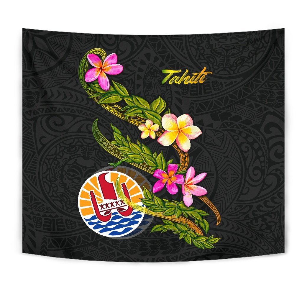 Tahiti Polynesian Tapestry - Plumeria Tribal - Polynesian Pride