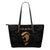 Hawaii Warrior and Helmet Small Leather Tote Black - Polynesian Pride