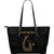 Hawaii Hook Map Large Leather Tote Black - Polynesian Pride