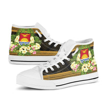 Kiribati High Top Shoes - Polynesian Gold Patterns Collection - Polynesian Pride