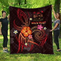 Fiji Polynesian Personalised Premium Quilt - Legend of Fiji (Red) - Polynesian Pride