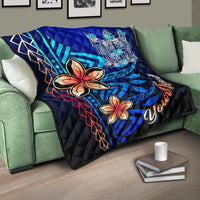 Fiji Custom Personalised Premium Quilt - Vintage Tribal Mountain Crest - Polynesian Pride