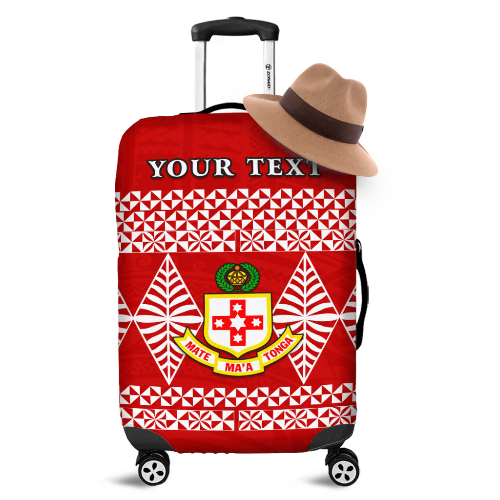 (Custom Personalised) Kolisi Tonga Luggage Covers LT13 Red - Polynesian Pride