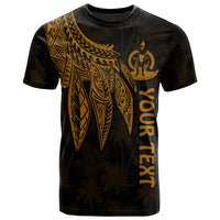 Vanuatu Custom T Shirt Polynesian Wings (Golden) Unisex Golden - Polynesian Pride