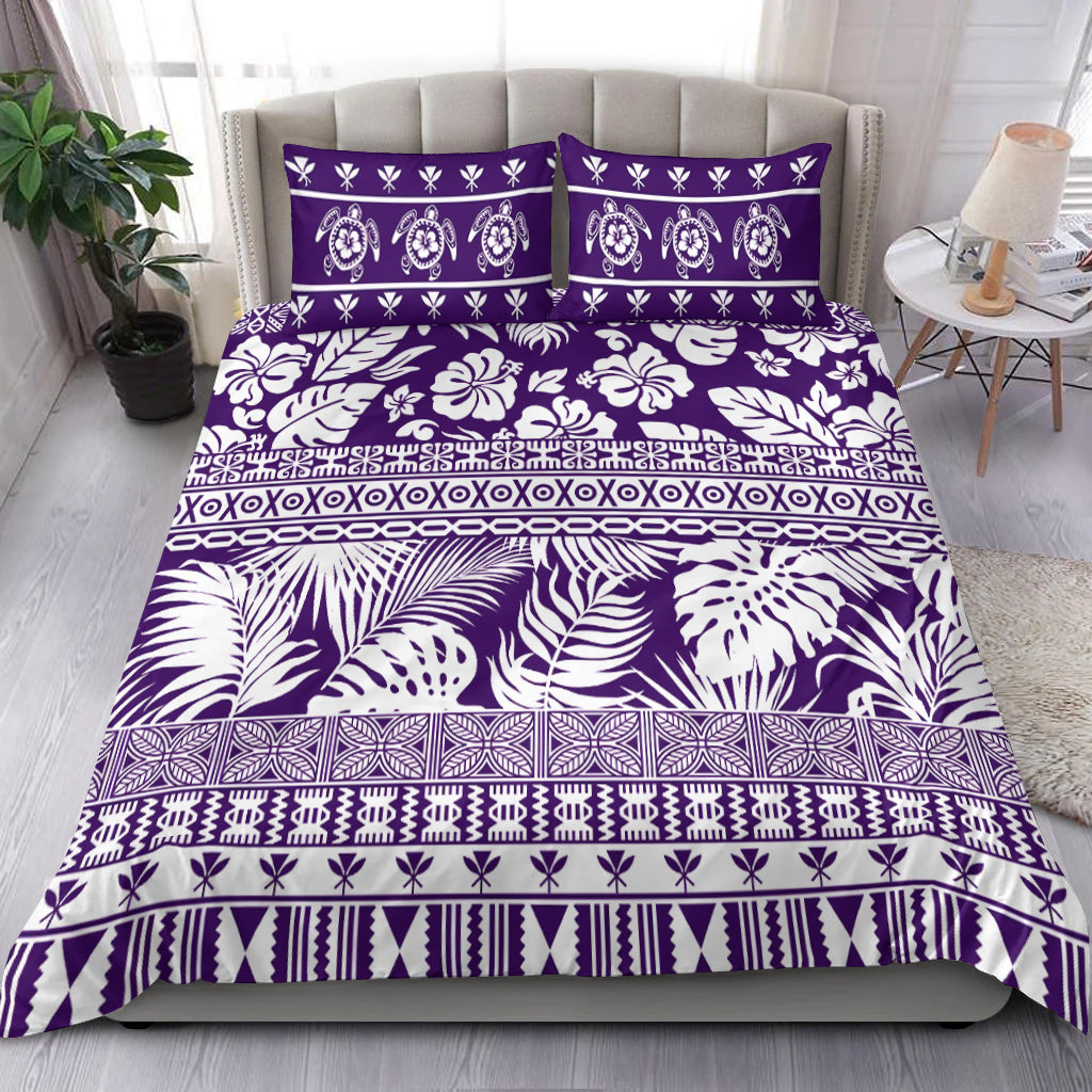 Hawaii Bedding Set Pattern Version Unique Purple LT13 Purple - Polynesian Pride