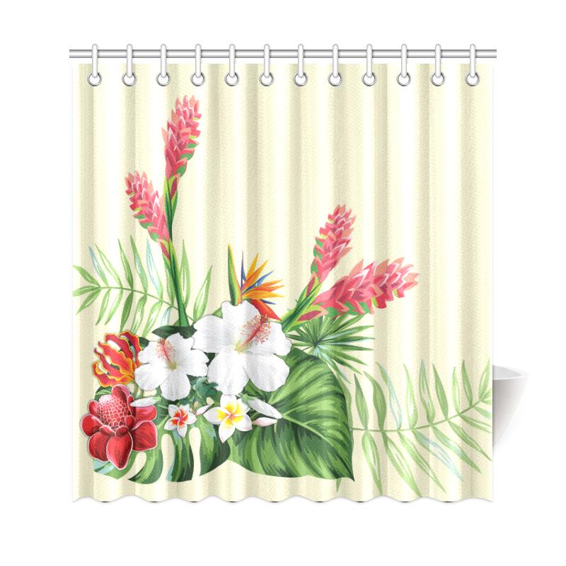 Wonderful Hibiscus Flower Shower Curtain - Polynesian Pride