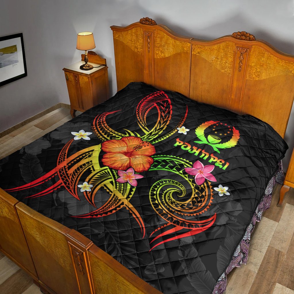 Pohnpei Polynesian Premium Quilt - Legend of Pohnpei (Reggae) - Polynesian Pride