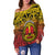 (Custom Personalised) Marquesas Islands Off Shoulder Sweater Mata Tiki Polynesian Pattern LT13 - Polynesian Pride