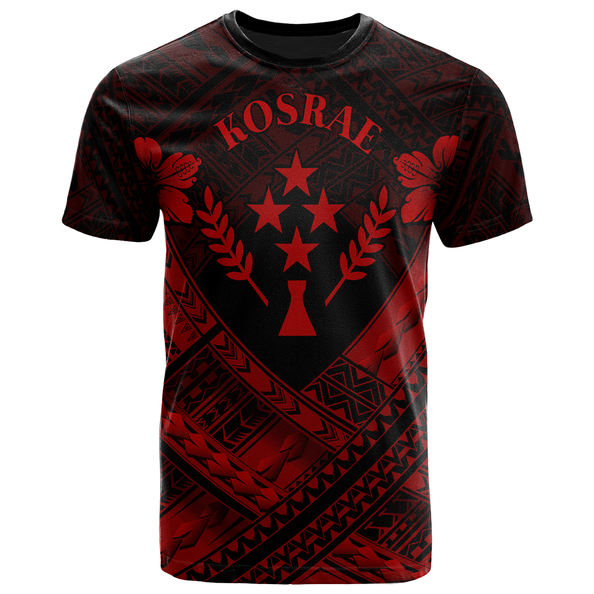 Kosrae Polynesian Custom T Shirts Kosrae RedCamisole Hibiscus Style Unisex Red - Polynesian Pride