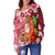 Mele Kalikimaka Off Shoulder Sweater Christmas Hawaii with Santa Claus LT13 - Polynesian Pride