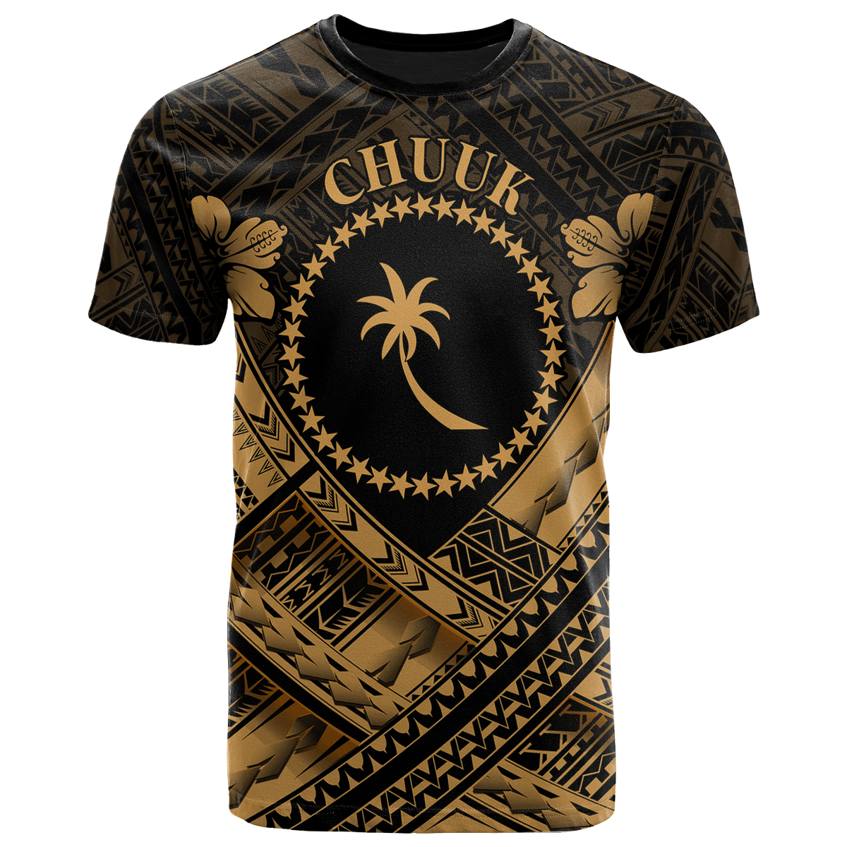 Chuuk Polynesian T Shirt Chuuk Gold Seal Camisole Hibiscus Style Unisex Art - Polynesian Pride