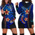 Kosrae Hoodie Dress - Vintage Tribal Mountain Blue - Polynesian Pride