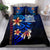 Fiji Bedding Set - Vintage Tribal Mountain Crest Blue - Polynesian Pride