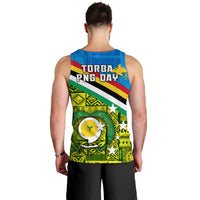 Torba PNG Day Men Tank Top Vanuatu and Papua New Guinea - Combine Flag Design LT4 - Polynesian Pride
