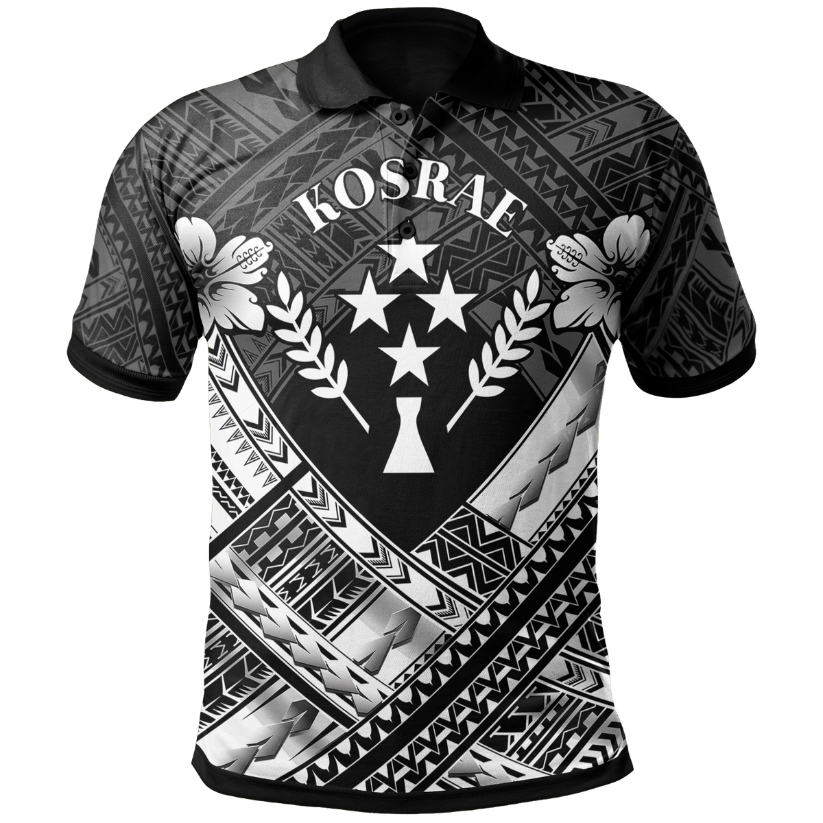 Kosrae Polynesian Custom Polo Shirt Kosrae White Camisole Hibiscus Style Unisex White - Polynesian Pride