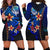 Federated States of Micronesia Hoodie Dress - Vintage Tribal Mountain Blue - Polynesian Pride