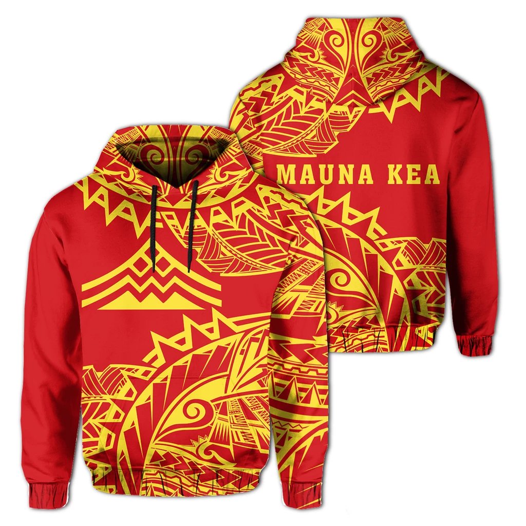 Hawaiian Mauna Kea Polynesian Hoodie Viva Style Unisex White - Polynesian Pride