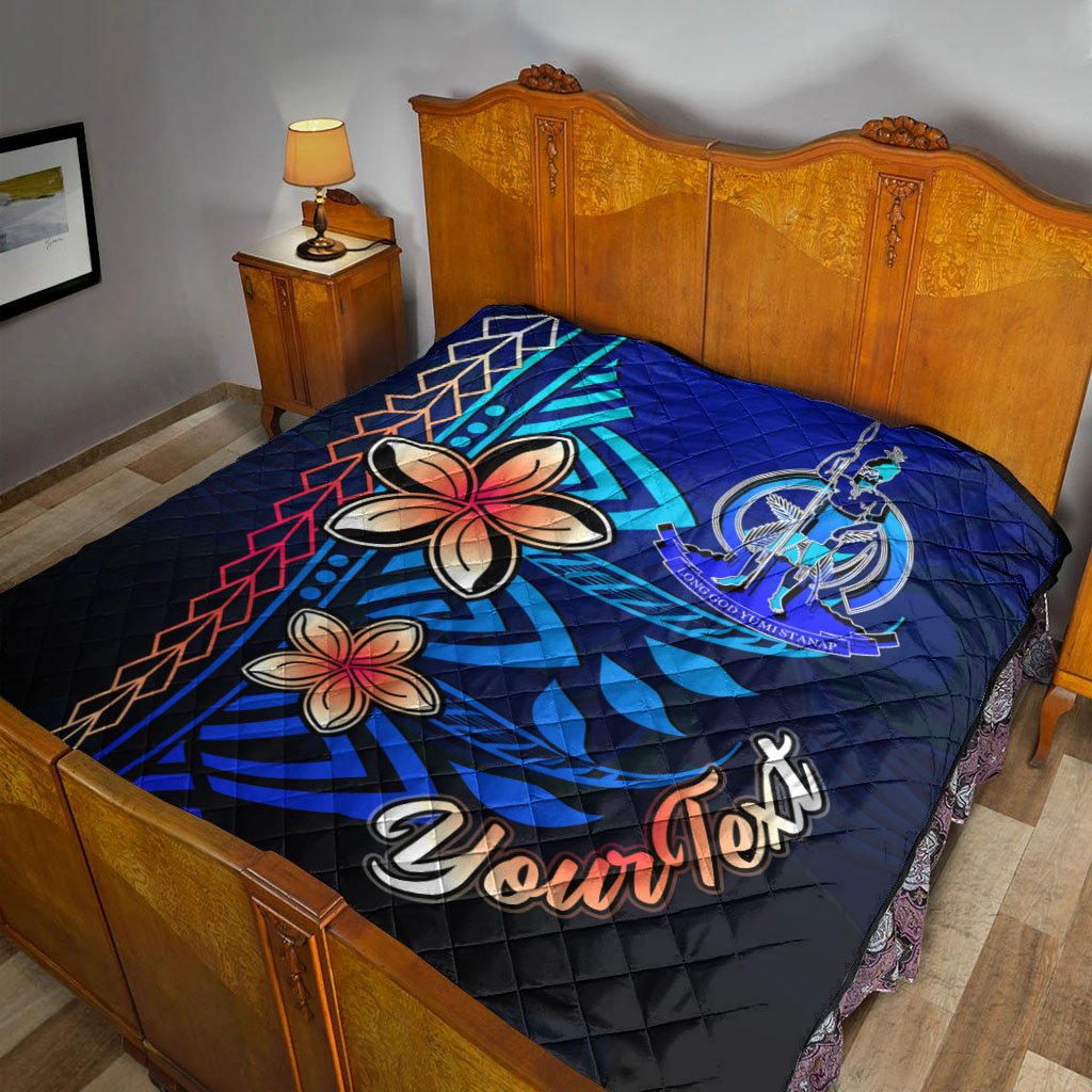 Vanuatu Custom Personalised Premium Quilt - Vintage Tribal Mountain - Polynesian Pride