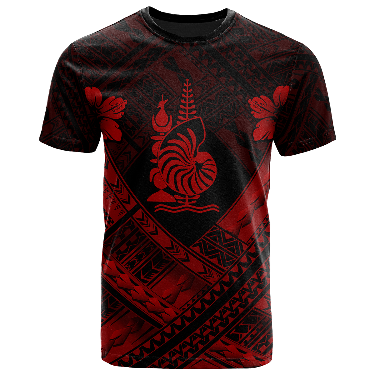 New Caledonia Polynesian T Shirts New Caledonia Red Seal Camisole Hibiscus Style Unisex Red - Polynesian Pride