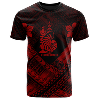 New Caledonia Polynesian T Shirts New Caledonia Red Seal Camisole Hibiscus Style Unisex Red - Polynesian Pride